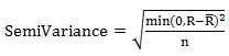 Semi Variance formula