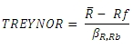 formula for TREYNOR function for SQL Server