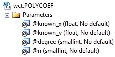 XLeratorDB syntax for POLYCOEF function for SQL Server